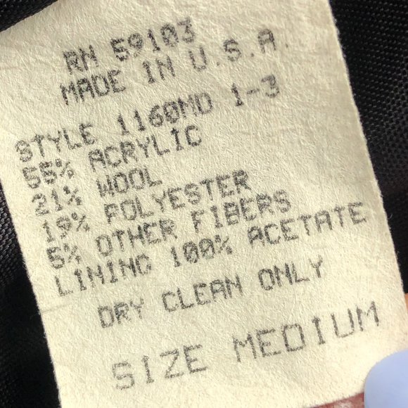 Ormond Vintage Oversized Patchwork Plaid Houndstooth Wool Blend Blazer w Pockets - Picture 13 of 13